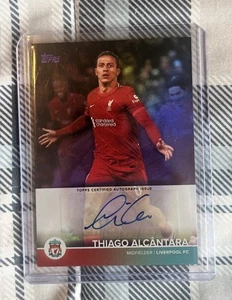 2021-22 Topps Liverpool Team Set AUTO Thiago Alcantara #BA-TAL Purple Foil 10/15 - Picture 1 of 2