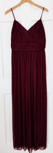 David's Bridal Dress 10 Maroon Strapless Formal Prom Bridesmaid Gown Cruise - Picture 1 of 7