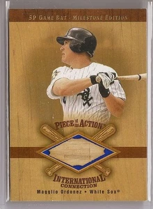 2001 UD SP GAME BAT MILESTONE MAGGLIO ORDONEZ PIECE OF ACTION INTERNATONAL #I-MO - Picture 1 of 1