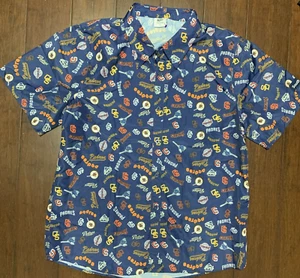 SAN DIEGO PADRES LOGO HAWAIIAN STYLE SHIRT SIZE MEN'S Size XL Friar SGA - Picture 1 of 6