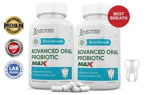Best Breath 3x Stronger Probiotic Max 40 Billion CFU Oral Probiotic 2 Bottles - Picture 1 of 5