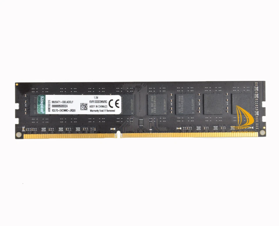 Kingston 1x8GB 2RX8 PC3-10600U DDR3 1333Mhz 240Pin DIMM Desktop Memory RAM 1pcs - Image 1 of 4