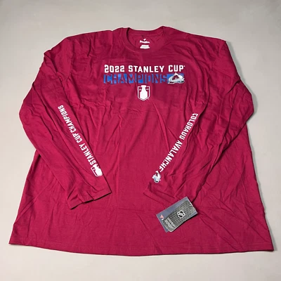 FANATICS 2022 Stanley Cup Champions Colorado Avalanche Long Sleeve Shirt Sz 3XL - Image 1 of 4