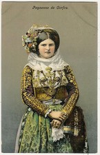 Greece, Corfu, Young Lady, Type, Paysanne de Corfou, Old Postcard