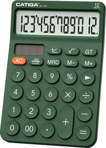 Calculadora Estandar De 12 Digitos De Escritorio Grandes Verde - Picture 1 of 12