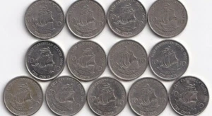 13 VERSCHIEDENE 10 CENT MÜNZEN mit VERSAND.. OSTKARIBISCHE STAATEN..1981-2009..Lot #1. - Bild 1 von 2
