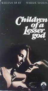 Children of a Lesser God: A Love Story (VHS, 1987) William Hurt, Marlee Matlin - Picture 1 of 2
