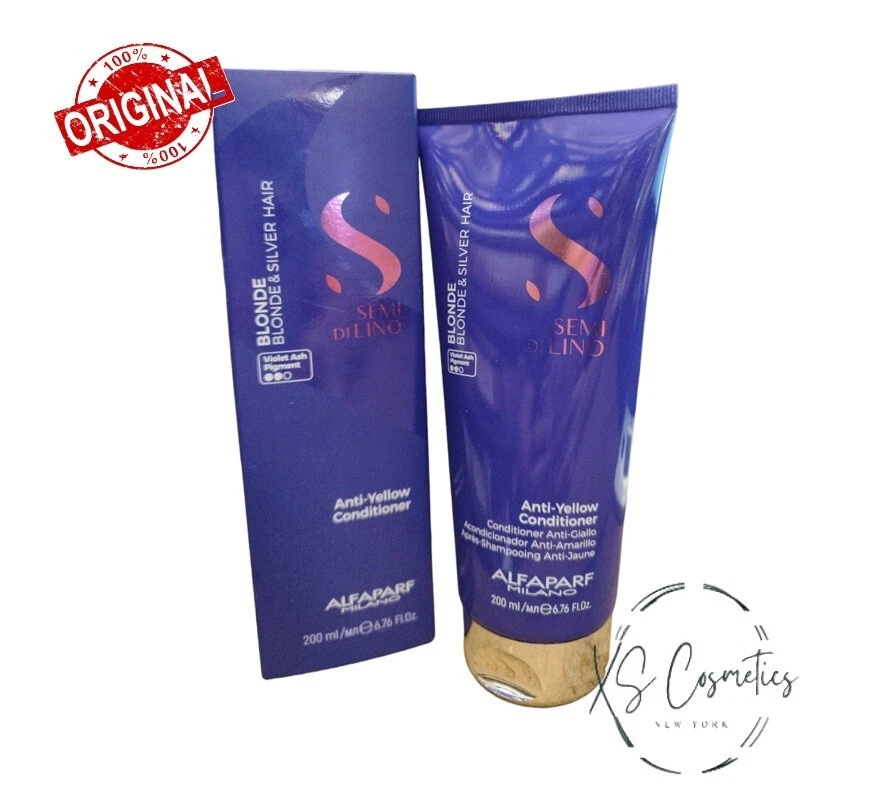 Alfaparf Semi Di Lino Anti-Yellow Conditioner 6.76 Oz For Blonde & Silver Hair - Image 1 of 1