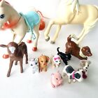 Barbie Pets/farm Animal Lot Cats Dogs Horses Cow Pig