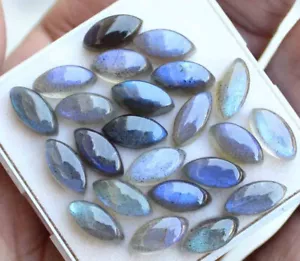 57.8 Ct Natural Labradorite 6*12 mm Marquise Top Quality Loose Cabochon Gemstone - Picture 1 of 3