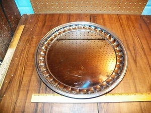 Vintage 14,5" rundes Chrom Tablett - Bild 1 von 3