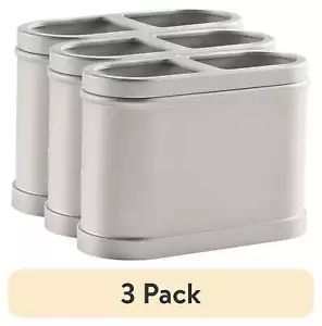 (3 pack) Better Homes & Gardens Satin Nickel Metal Toothbrush Holder,One Size - Picture 1 of 7