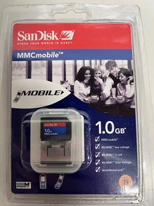 SANDISK VINTAGE MMC MOBILE 1.0 GB PHONE MEMORY STORAGE CARD - Picture 1 of 4