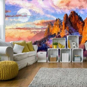 Mountain Wall Mural Paper Home Office Restaurant Decor Decal Sticker Gift L26 - Picture 1 of 7