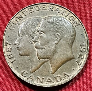 Medalla de Bronce Confederación de Canadá 1927 - Celebra el 60 Aniversario Rey y Reina - Imagen 1 de 2
