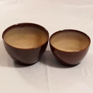 SANGO NOVA BRAUN #4933 Stapelbare Rührschüsseln Keramik. 2 Stück 7" und 8" - Bild 1 von 12