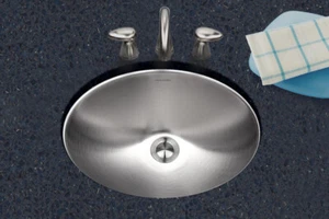 Houzer Opus 18" Stainless Steel Undermount Oval Bowl Bathroom Sink CH-1800-1 - Picture 1 of 7