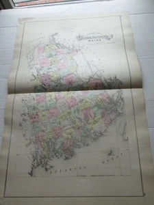 ONE (1) 1898-1899 ANTIQUE MAP STUART'S MAINE ATLAS, WASHINGTON CTY., BELFAST,++ - Picture 1 of 8