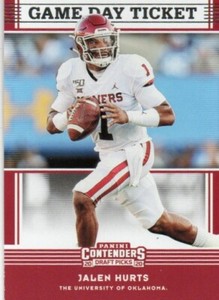 2020 Panini Contenders Draft Picks - Game Day Ticket #15 - Jalen Hurts