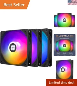 TL-C12C-S X3 CPU Fan 120mm ARGB Case Cooler Fan, 4pin PWM Silent Computer wit... - Bild 1 von 9