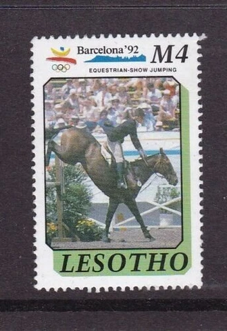 Lesotho 1990 4m Show Jumping Mint Never Hung SG 987 VGC Cover