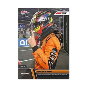 2025 Topps Now Formula 1 F1 Oscar Piastri Consecutive Race Victories #31 - Picture 1 of 2