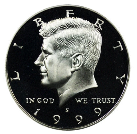 1999 S Proof Kennedy Half Dollar Cover