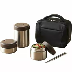 Lock and Lock Lunch Box Hot Tank 304 Stainless Steel 3pcs Hot Cold Meal Bag - Picture 1 of 10