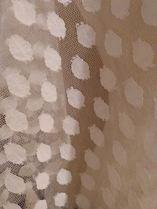 66"" + 36"" x 42"" breit 2 STCK. WEISS OVAL PUNKTE POINT DE ESPRIT SPITZE - Bild 1 von 6
