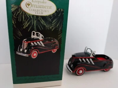 Coche Steelcraft 1937 castaño rojizo de Murray 1996 Club Hallmark adorno de recuerdo Foto 1 de 4