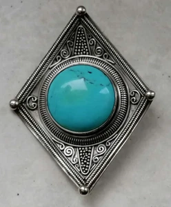 Anhänger - Brosche von Suarti  Silber 925 mit Türkis - Bild 1 von 6