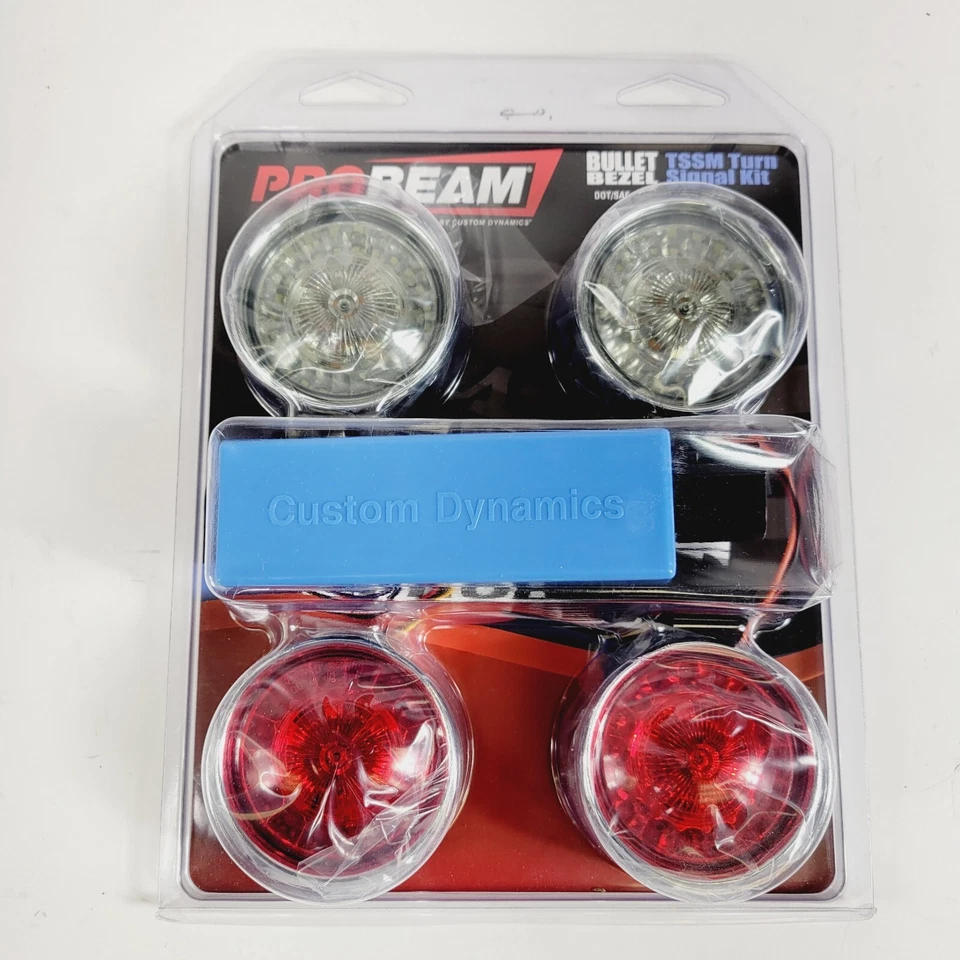 Kit de señal de giro con bisel de bala de sonda dinámica personalizada PB-SS-BB-C Harley 10-13 FLH Foto 1 de 4