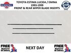 Toyota Estima Emina Lucida Wiper Blade Rubber Inserts  x 3 (front & rear)  