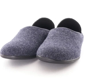 Mahabis Woll Hausschuhe UK 6,5 EU 40 dunkelblau mit schwarzen Sohlen UVP 99€ NB40 - Bild 1 von 6