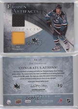 2010 Upper Deck Artifacts Frozen Jersey Blue Jersey/Patch /50 Joe Thornton Patch