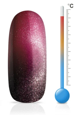 Jolifin LAVENI Shellac Gellack - Thermo Cat-Eye berry-pink 10ml UV/LED - Bild 1 von 4