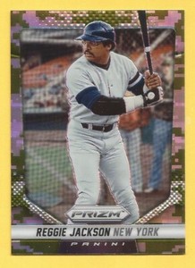 REGGIE JACKSON 2014 Panini Prizm Prizms Camo #152 Yankees HOF'er