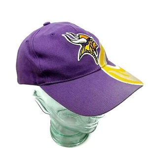 NFL Minnesota Vikings Logo Adjustable Flame Hat Purple Gold Cap - Picture 1 of 5