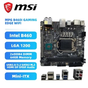 Placa madre MSI LGA1200 MPG B460I GAMING EDGE WIFI Intel B460 DDR4 SATA3 HDMI - Imagen 1 de 9