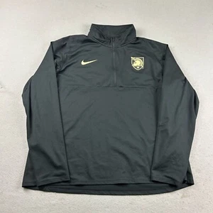 Nike Army Black Knights Shirt Mens XXL Black 1/4 Zip Long Sleeve NCAA Pullover - Picture 1 of 10
