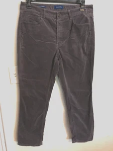 Talbots Womens Pants 12P Petite Gray Corduroy Curvy High-Rise Straight Leg Dress - Picture 1 of 4