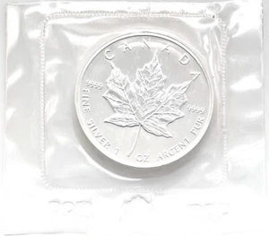 1989 Canada Maple Leaf 1oz. .9999 Silver Coin Sealed - Picture 1 of 2