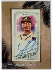 2018 Ozzie Albies Topps Allen and Ginter Framed Mini Auto
