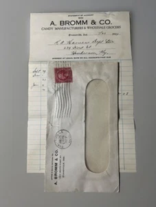 1927 vintage A. Bromm & Co produttore di caramelle Evansville IN busta carta intestata - Foto 1 di 10