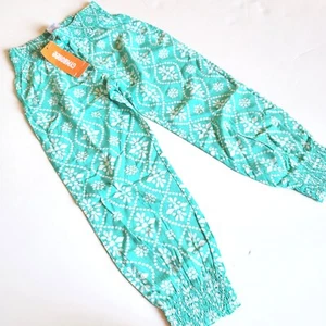 Gymboree Girls sz 5 Sparkle Safari Aqua Batik Print Pants Rayon NWT - Picture 1 of 2