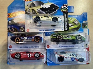 Hot wheels bundle new x 5 classic Le Mans racing cars Ford Porsche Chevrolet - Picture 1 of 8