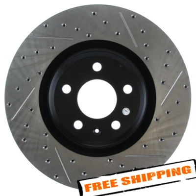 Rotor de freno delantero StopTech Sport perforado y ranurado de 1 pieza para Audi Q5 13-17 Foto 1 de 4