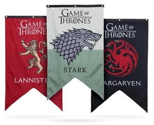 Game of Thrones Jon Snow Stark Banner Tapestry Family House Flag Hanging Drape - Bild 1 von 7