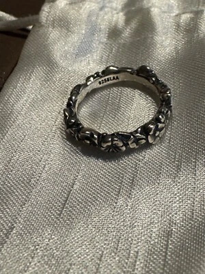 Trollbeads retired Baby’s breath flowers silver ring, size 54 - Bild 1 von 4