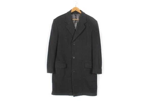 Hammersley 1854 Wool Cashmere Coat Heavy Winter Gray Jacket Overcoat Size S-M - Picture 1 of 11